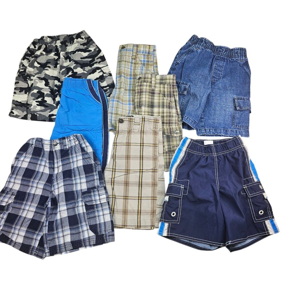 Lot of 8 Boys Shorts Size 5/6 EUC - Bugle Boy, Arizona, Sonoma, Old Navy, Plaid